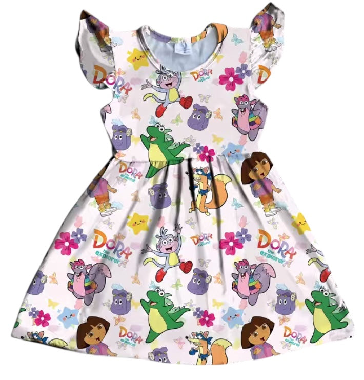 HCK EXCLUSIVE- Dora the ExpIorer Flutter Sleeve Dress – Hill Country ...