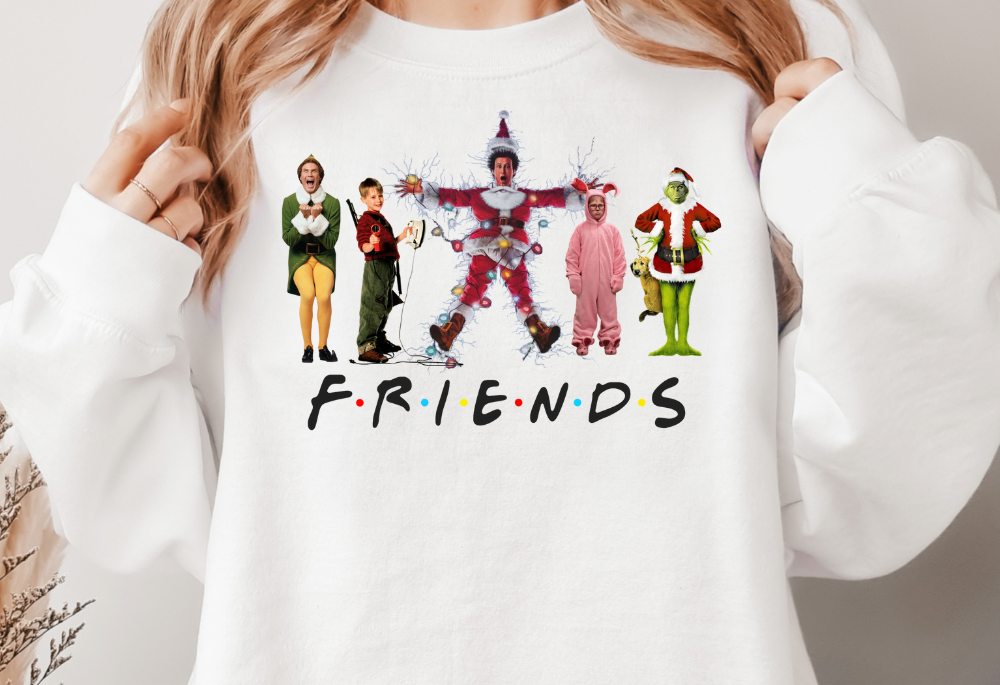 Christmas Friends Crewneck Sweatshirt 2 COLORS