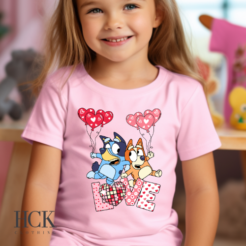 Blu*y & Bin*o Love T-Shirt – Hill Country Kids Clothing