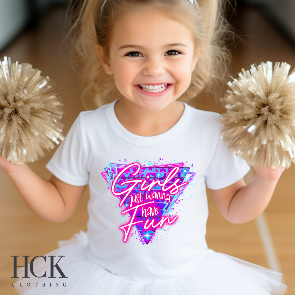 Girls Just Wanna Have Fun T Shirt 2 COLORS Hill Country Kids Clothing girls-just-wanna-have-fun-t-shirt-2-colors-hill-country-kids-clothing