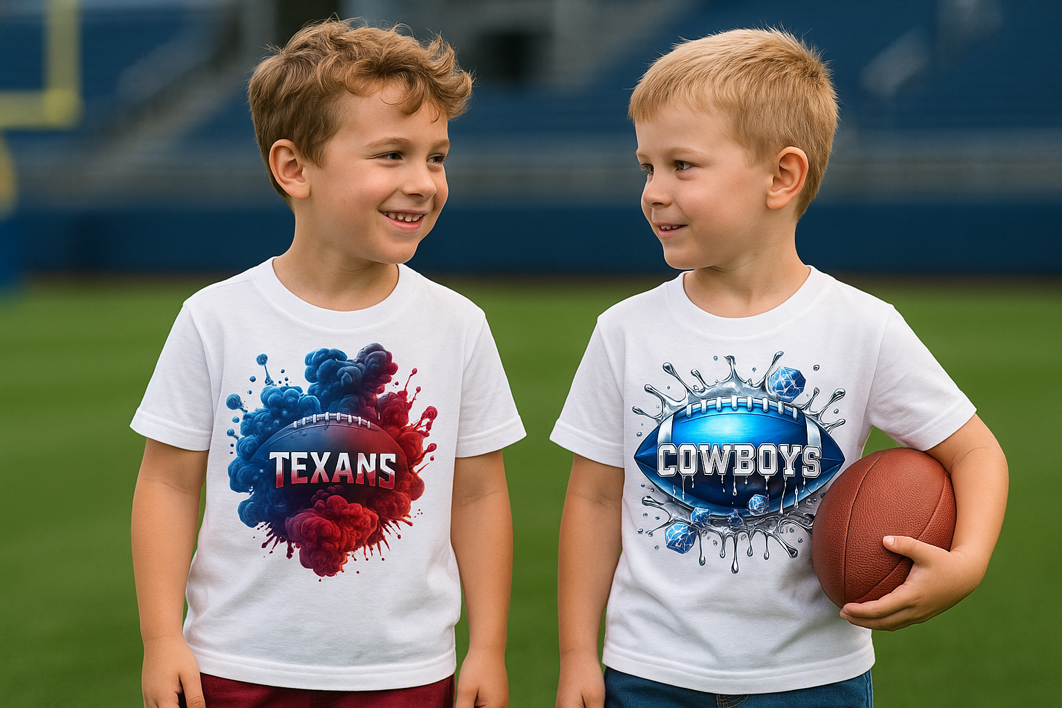Red Splatter Football KIDS- Football Team Splatter - All 32 Teams available – Hill Country ...